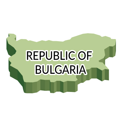 ブルガリア共和国無料フリーイラスト｜英語・立体(緑)